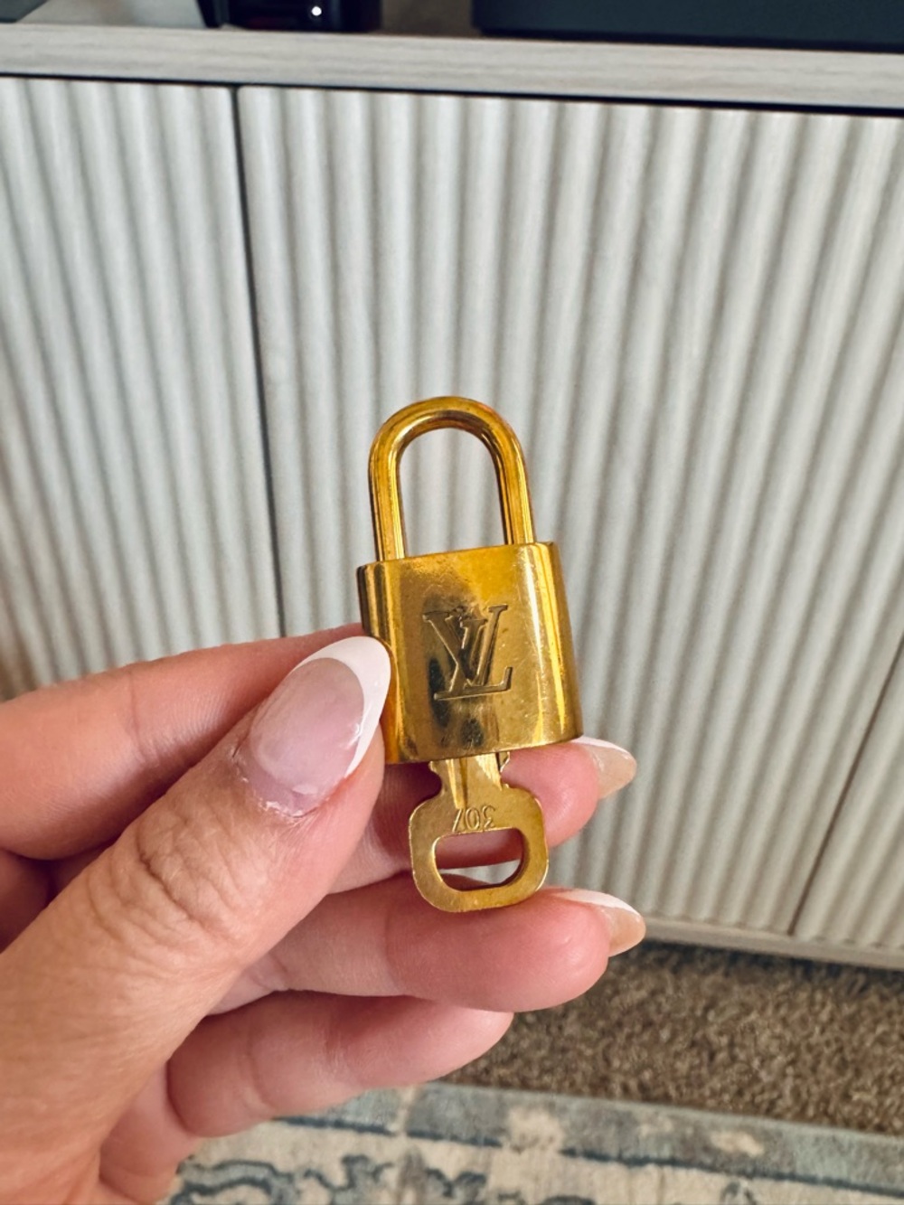 Louis Vuitton Gold-tone Padlock with Key